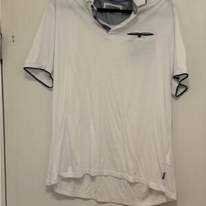 Ted Baker White Polo with Black Accents